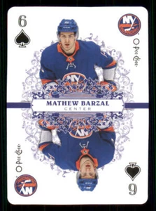 2022-23 O-Pee-Chee Playing Cards #6SPADES Mathew Barzal - Picture 1 of 2