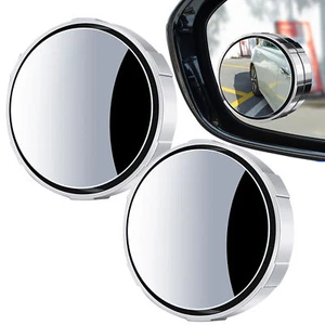 2PCS Suction Cup Rear View Auxiliary Blind Spot Mirror Wide Angle Car Truck SUV - Picture 1 of 9