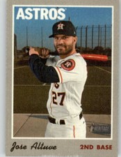 2019 Topps Heritage High Number JOSE ALTUVE 1970 Cloth Sticker Astros #27