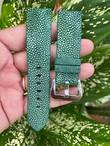 26mm 24mm 22mm 21mm 20mm 19mm 18mm 16mm Green Stingray leather watch strap bands
