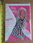 Vintage 1994 Barbie Fashion Happy Birthday Greeting Card Black & White Dress New