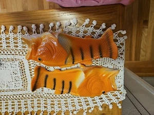 Fish Flip Flops Slippers Slide Novelty Shoes Bass Orange- Size Says 46/47 (12) - Picture 1 of 2