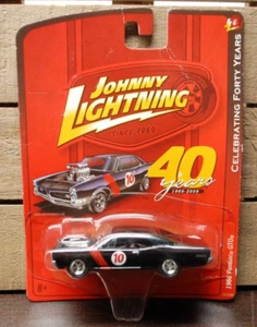 JOHNNY LIGHTNING 1/64 DIECAST CAR 1966 PONTIAC GTO BLACK 40 YEARS ©2009 - Picture 1 of 1