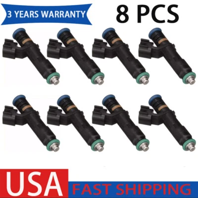 Inyector de combustible 8 piezas para Lincoln Mark LT Navigator 2005-07 Ford F-150 Lobo Foto 1 de 4
