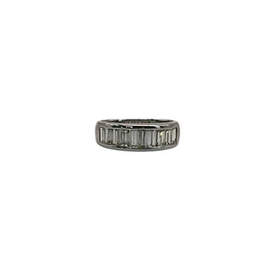 18ct 18k White Gold Ladies Ring With Emerald Cut Diamonds TDW 2.0ct Size M. New - Picture 1 of 7