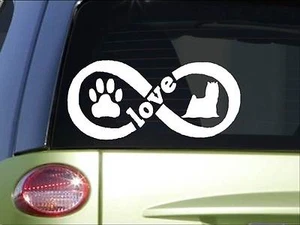 Yorkie Yorkshire Terrier Infinity sticker *H422* 4 x 8.5 inch vinyl dog decal - Imagen 1 de 1