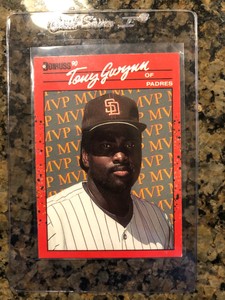 (1)1990 DONRUSS MVP TONY GWYNN BASEBALL CARD.ERROR..NO DOT AFTER INC &TEXT ERROR