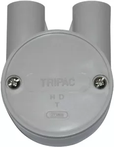 25mm U Way Entry Tangential Shallow Round PVC Conduit Junction Box - Picture 1 of 1