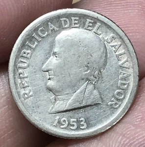 EL SALVADOR KM137 25 Centavos 1953 Silver - Picture 1 of 2
