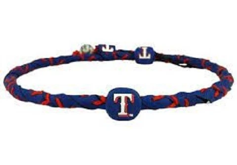 MLB Texas Rangers Frozen Rope Baseball Necklace Blue by Gamewear Cover