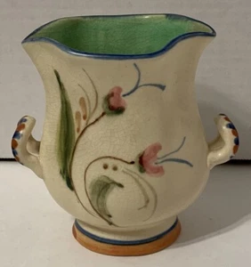 Lovely 1927-33 Weller Pottery 5” Double Handled Bonito Vase - Picture 1 of 6