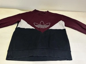 Adidas Originals Trefoil Sweatshirt Burgund Schwarz Grau Gr.14A UK4 kleiner Fehler - Bild 1 von 13