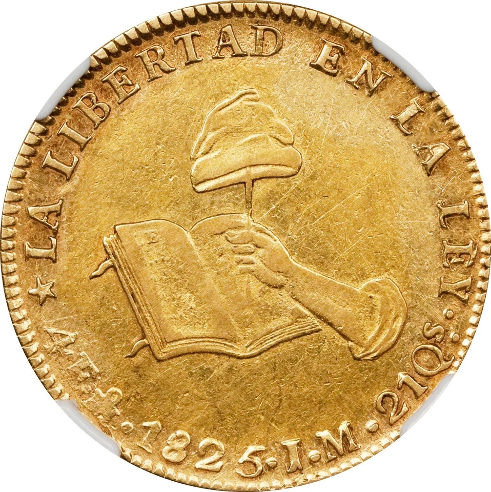 Mexico Gold 4 Escudos 1825-Mo JM Mexico City mint, NGC XF-45! Nice Lustrous Coin - Image 1 of 4