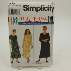 Simplicity 8383 Sewing Pattern Women's Dress Evening Wear Pattern Uncut 26W-32W - Picture 1 of 4