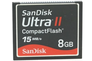 Compactflash 8GB SanDisk Ultra II 15MB/s CF Card Memory Card - Picture 1 of 1