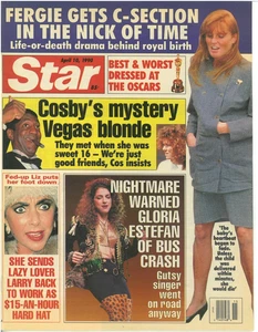 Star Magazine Apr 10, 1990 Bill Cosby Liz Taylor Gloria Estefan Sarah Ferguson - Picture 1 of 2