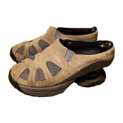 Z-COIL Zueco Grey Suede Orthotic Mules Slip On Clogs Shoes Womens 7 HEAVY WEAR - Image 1 of 4