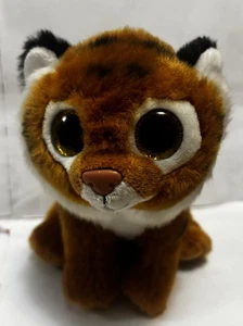 Ty Tiggs orangefarbener Tiger Glitzeraugen Plüschtier Kuscheltier Kuscheltier 6 Zoll - Bild 1 von 2