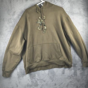 Browning Hoodie Mens 2xl green Camo Pullover Buck Hunting Sweatshirt Sweater - Picture 1 of 8