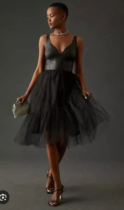Anthropologie size 26w Faux Leather Dress - Picture 1 of 6