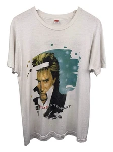 Vintage 1991 Winterland Rod Stewart Vagabond Music Tour Band Tee Shirt Sz L RARE - Picture 1 of 8