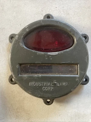 Vintage Used Kaiser Jeep Military Vehicle Taillight Cover  Industrial Lamp Corp - Image 1 of 2
