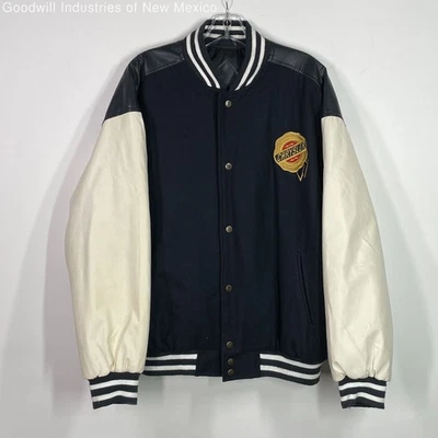 Chaqueta Universitaria Chrysler Vintage Para Hombre Negro Blanco Logo Talla Grande Foto 1 de 4