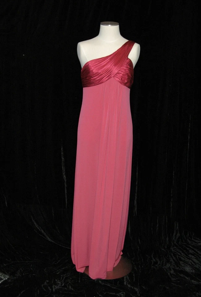 David’s Vestido de Novia Un Hombro Talla 12 Vestido Formal Boda Rosa Profundo/Rojo Foto 1 de 4