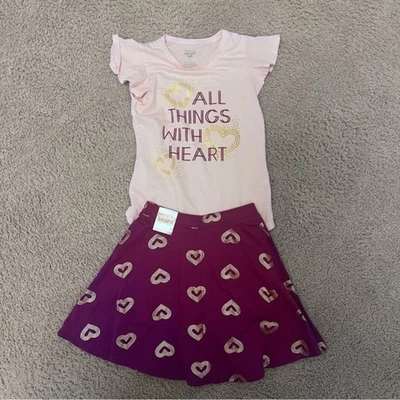 Juego de corazón rosa y morado para niños a juego Foto 1 de 4