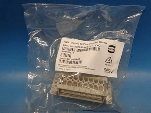 1) 09330162701 HARTING STECKER BUCHSE 16 POSITION + MASSE 600V 16A NEU IM BEUTEL - Bild 1 von 6