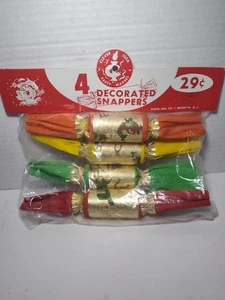 Vintage 1950s Clever Idea Cowboy & Indian Party Snappers Sealed Pack of 4 - Picture 1 of 4