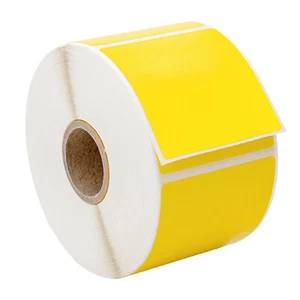 Rollos CEBRA 2"" x 2"" AMARILLO - térmico directo (8) 750 por rollo alta visibilidad - Imagen 1 de 8