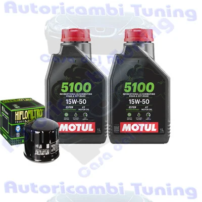 Kit De Maintenance Huile Motul 5100 15W50 + Filtre Pour BMW C400 GT 2020 - Photo 1/4