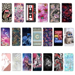 Flower Butterfly Lion Tape Wallet Phone Case For Samsung A12 A22 A32 A52 A71 A42 - Picture 1 of 32