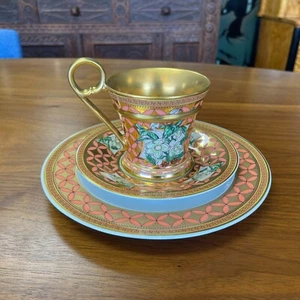 Rosenthal for Versace Floral Elegy 3 Piece Dessert Set - Picture 1 of 8