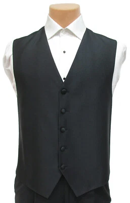 Men's Black Ralph Lauren Tuxedo Vest Fullback Formal Wedding Prom Cruise Mason  - Image 1 of 4