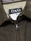 Dolce & Gabbana Jacket Men’s XXL Full Zip Multi Pockets Brown Cotton Denim Italy