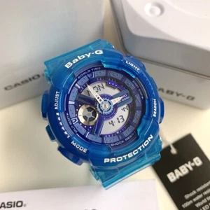 Casio Baby-G * BA110JM-2A Anadigi Jelly Marine Blue COD PayPal Ivanandsophia - Picture 1 of 8