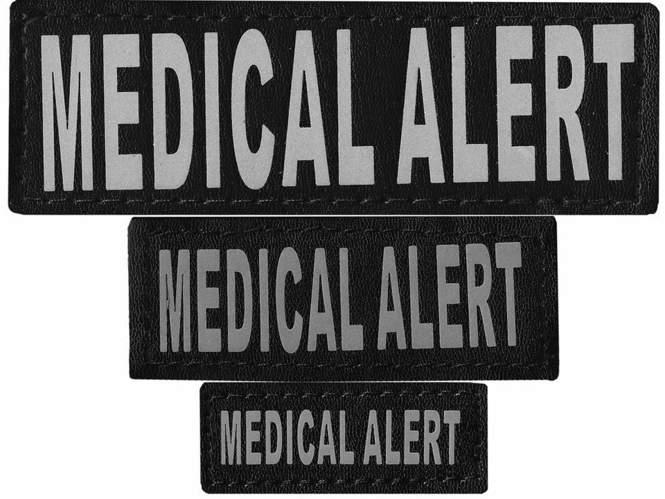 ALERTA MÉDICA Parche Reflectante Etiqueta Extra para Servicio de Arnés para Perros Foto 1 de 2