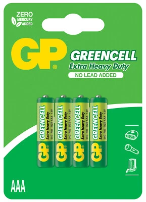 GP GREENCELL AAA ZINC CHLORIDE BATTERY PACK 4