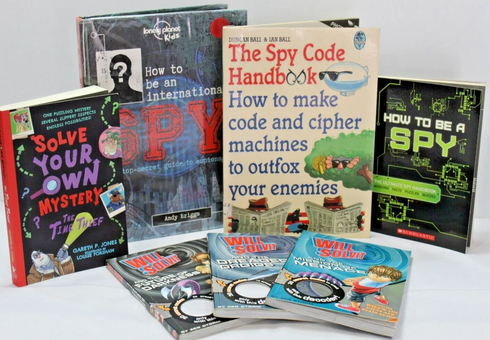 Spy Books x7:  Will Solvit, Solve Your Own Mystery, Spy Handbooks Mystery Codes - Image 1 of 4