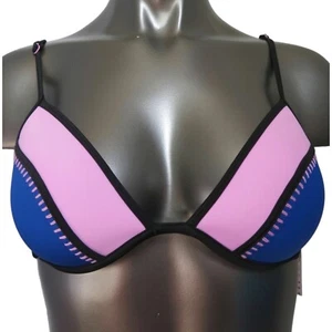 Victoria's Secret Purple & Blue Stitched Fabulous Swim Top 34A - Picture 1 of 2