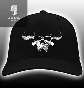 NUEVA gorra de béisbol blanca Danzig calavera clásica oscura - Imagen 1 de 5