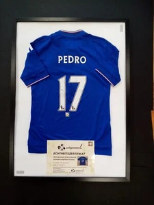 FC Chelsea jersey Pedro signed in frame COA adidas London new football - Picture 1 of 5