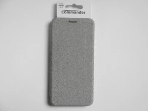 COMMANDER Handy Schutz Hülle Book Case CURVE Huawei P20 Lite 2019 grau elegant - Picture 1 of 3