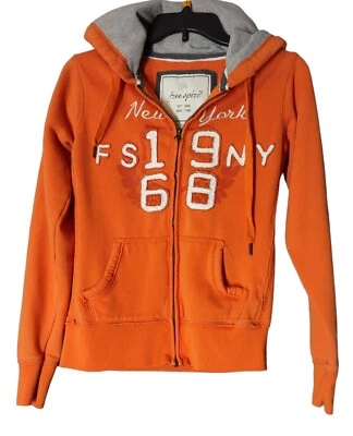 Chaqueta con Capucha Free Spirit Nueva York 1968 Logo Atlético Bordado Cremallera Completa Foto 1 de 4