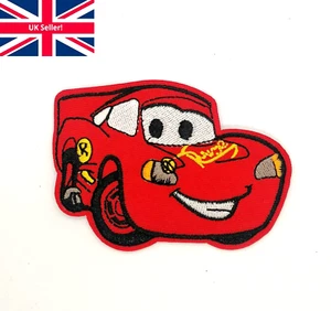 Iron On Patch ZigZag McQueen Embroidered Cars Corvette Badge Kids Boys Patches - Picture 1 of 5