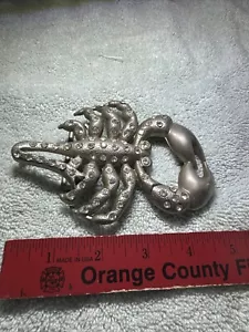 SCORPION Gürtelschnalle Metall SCHMUCKSTÜCK Nickel/gebürstet Silber Farbe USA Verkäufer Neu aus altem Lagerbestand - Bild 1 von 2