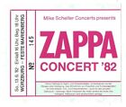 Frank Zappa    In Concert 1982 Würzburg   Ticket / Konzertkarte / Eintrittskarte