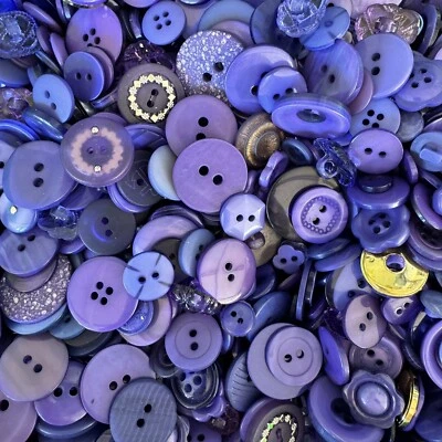 Incredible Mixed Lot PURPLE Premium Buttons All Sizes For Embellishments - Image 1 of 3